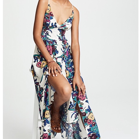 Free People Dresses & Skirts - FREE PEOPLE THROUGH THE VINE MAXI SLIP DRESS IVORY